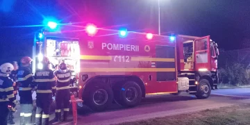 FOTO 2 incendii în aceeași noapte în județul Satu Mare. O cabană a ars în totalitate