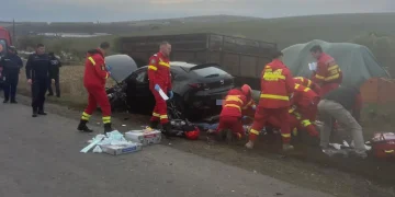 Accident rutier grav în Mureș. 4 victime, una în stop cardiorespirator. A fost solicitat elicopterul SMURD